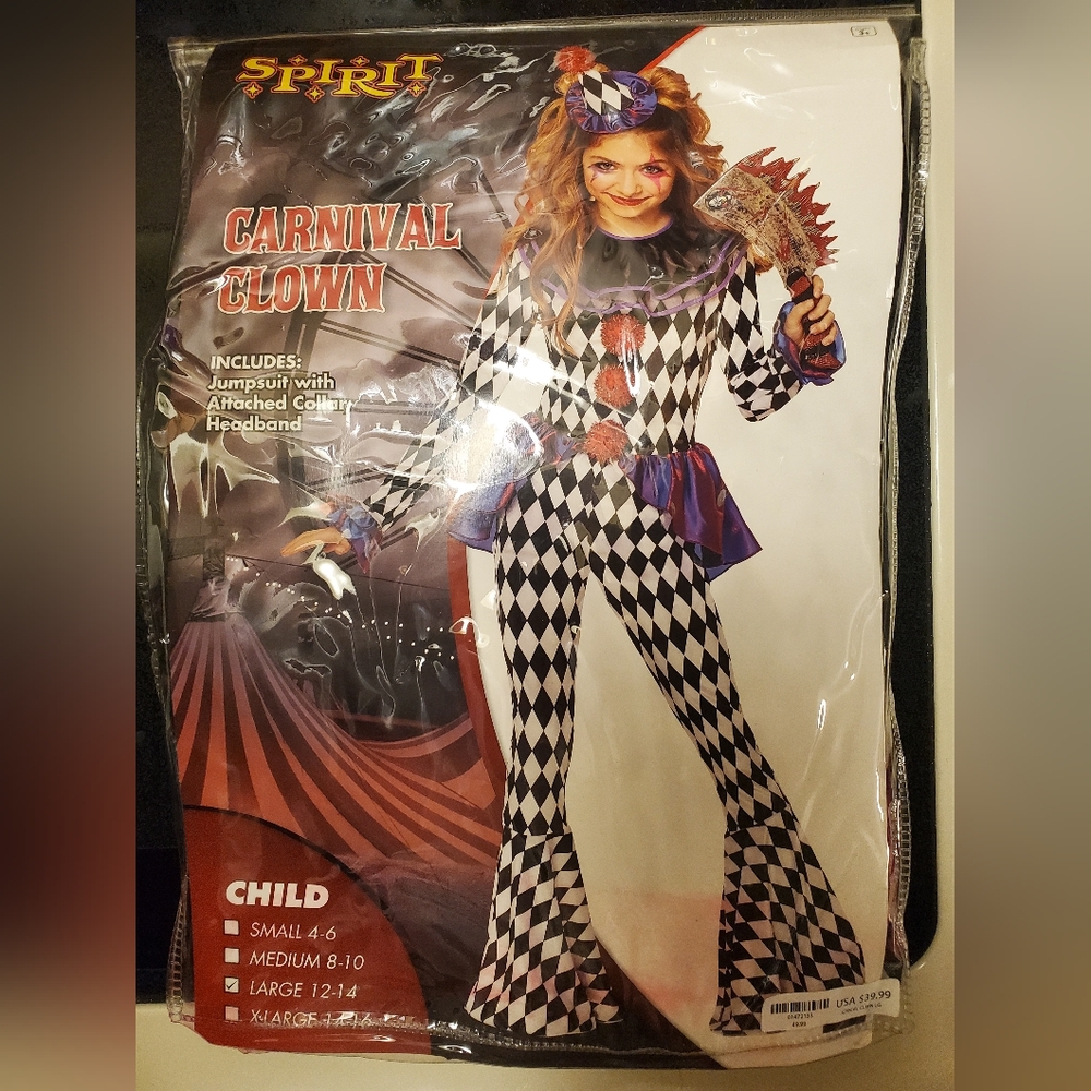 Carnival Clown costume | child sz. 12-14